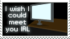 I wish I could meet you irl