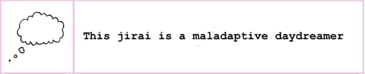 this jirai is a maladaptive daydreamer