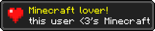 this user loves minecraft